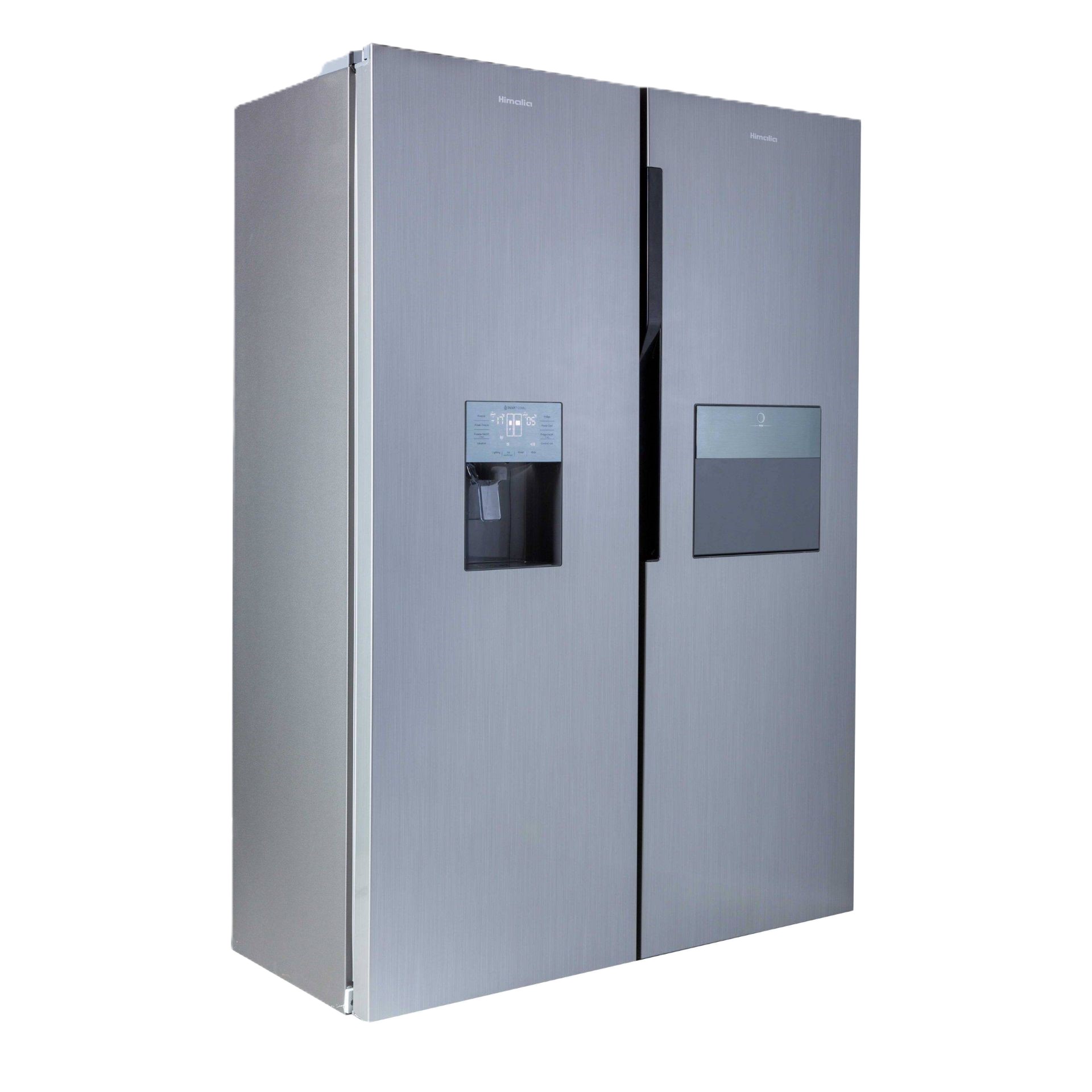 یخچال فریزر ساید بای ساید آلفا هیمالیا مدل MW60، ظرفیت 38 فوت، دارای هوم بار و آبریزدار